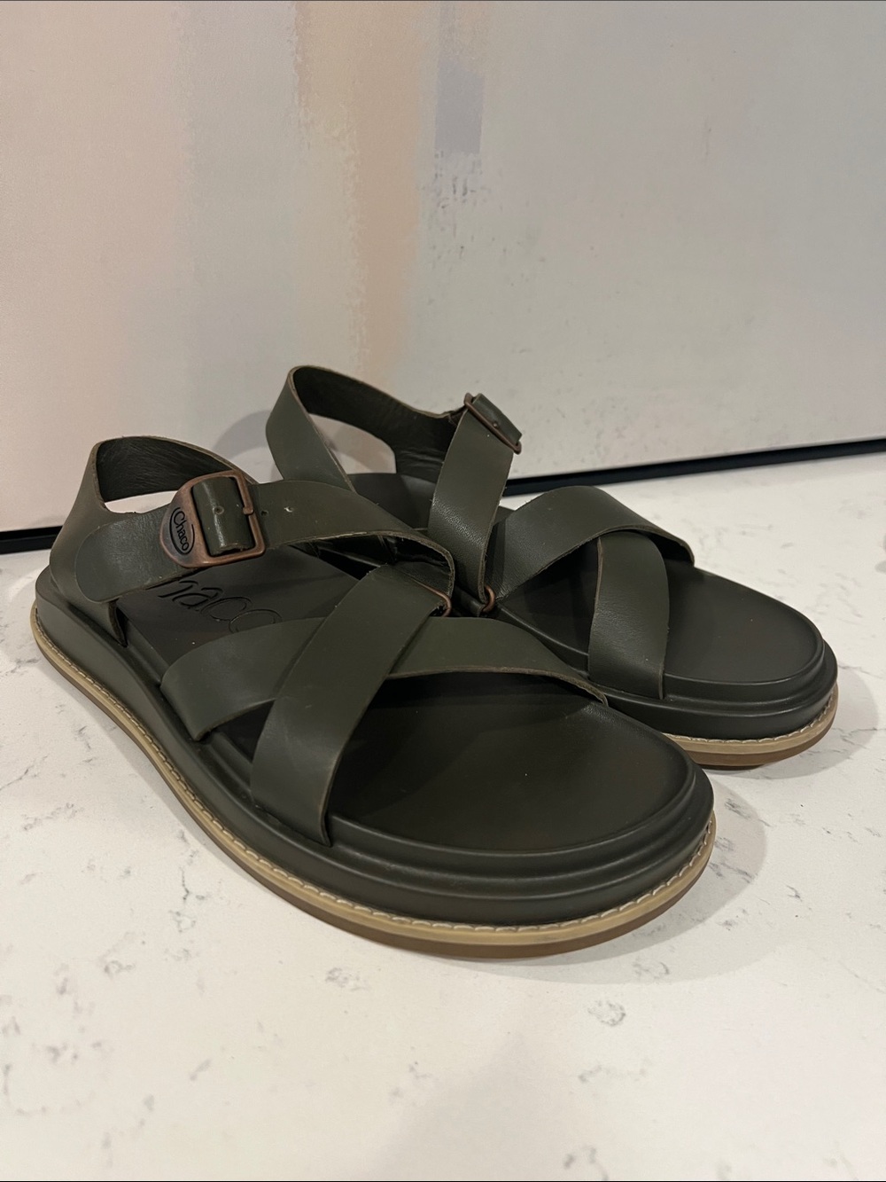 Chaco Olive Green Sandals Size 8